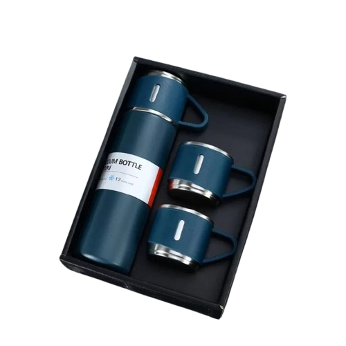 Kit Garrafa Térmica Vacuum Bottle Inox
