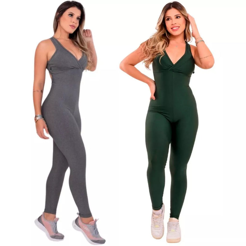 Kit com 2 Macacões Longos Fitness para Academia