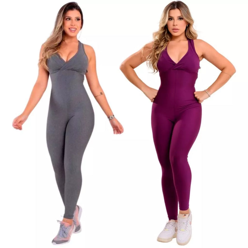 Kit com 2 Macacões Longos Fitness para Academia