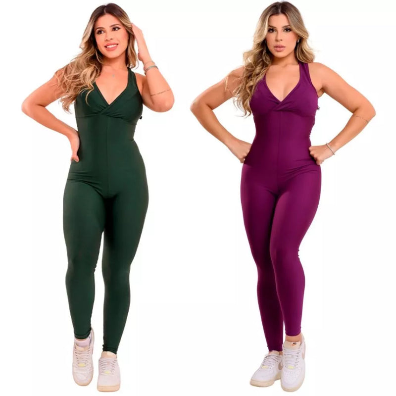 Kit com 2 Macacões Longos Fitness para Academia