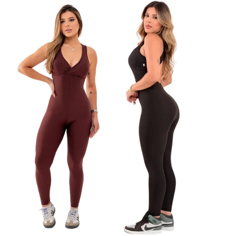 Kit com 2 Macacões Longos Fitness para Academia