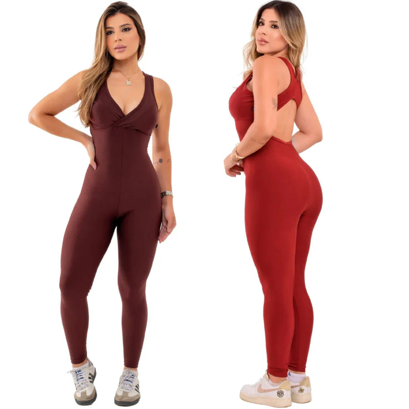 Kit com 2 Macacões Longos Fitness para Academia