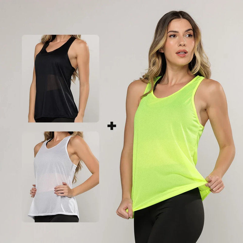 Kit 3 Regatas Lisas Dry Costas Nadador